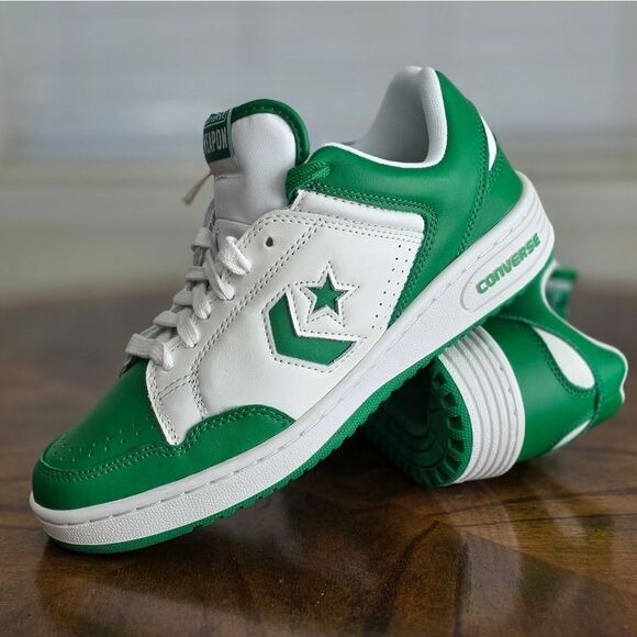 Converse Weapon Low Green White A11957C Larry Bird Boston Celtic DS Women's 9.5 - Picture 1 of 16